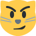 Cat face with wry smile