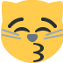 Kissing cat face