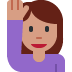 Woman raising hand